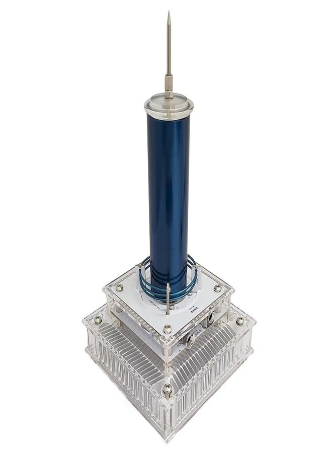 Yoqanr Tesla Coil, Bluetooth Artificial Lightning Functional Spark GapArc Generator, Wireless Transmission Experiment, Science Teaching Experiment Tool, Blue Shell - Image 1